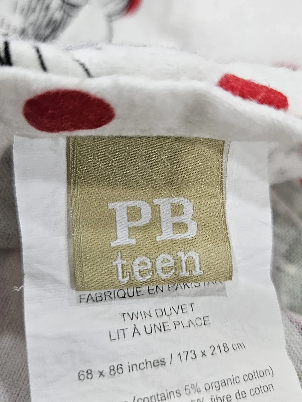 POTTERY BARN TEEN Dr Seuss The Grinch TWIN Duvet Cover Red Dot Cotton Flannel